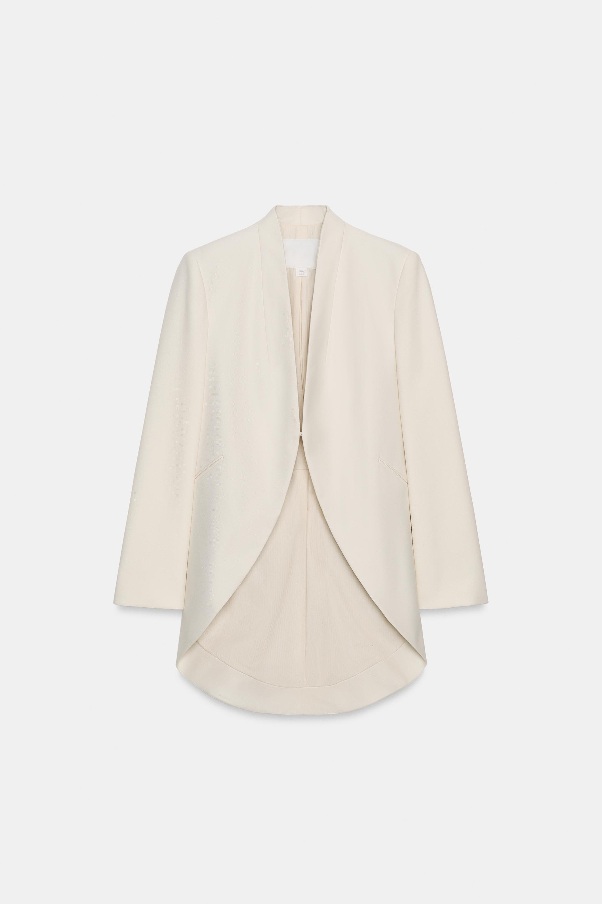 ZW COLLECTION LAPELLESS LONG BLAZER